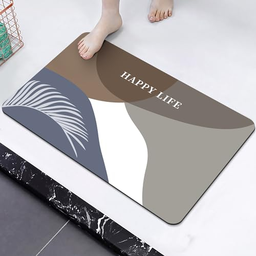 LXWINNER Super Absorbierende Badematte,Memory-Schaum-Badematten-Set,rutschfeste Mikrofaser Badematten,Badvorleger rutschfest Waschbar,Badematten für Badewanne,Duschraum und Badezimmer