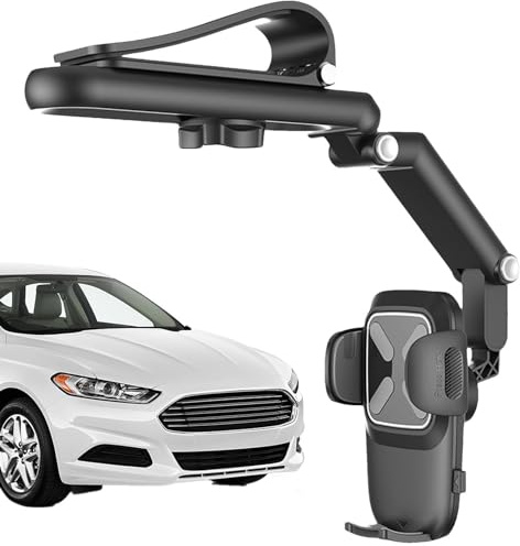 Rotatable And Retractable Car Phone Holder - Upgrade Sun Visor Cell Phone Holder,Cell Phone Car Holder,Multifunctional Car Mount 360 Degree Adjustable,Car Accessories Phone Mount Holder For Most Phone
