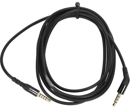 Fockety Ersatz-Audiokabel, 3,5 Mm, 5-polig, Ersatzkabel, Kompatibel mit Arctis Nova 7 / Arctis Nova Pro Gaming-Headset, 135-Grad-Winkel, 2 Meter/6,6 Fuß (schwarz)