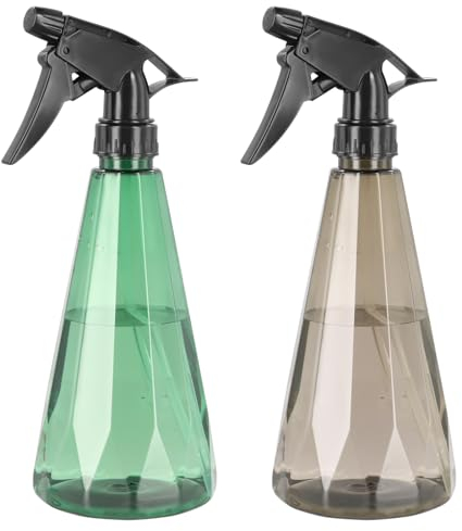 Cozlly 2 Stk Sprühflaschen 500ml, Leere Sprühflaschen mit Verstellbaren Sprühspitzen, Sprühflasche Pflanzen Wassersprühflasche Pflanzen Blumensprüher für Pflanzen, Blumen, Garten, Friseur
