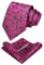 JEMYGINS rosa lila krawatte Paisley Seide Herren Krawatten und Einstecktuch mit krawattenklammer Sets