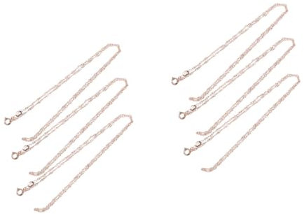 STOBOK 6stücke Teiliges Rosegold Wasserwelle Halskette Für Schmuck Lange Ketten Für Kreative Projekte Langlebig Und Hautfreundlich Für Frauen Und Bastelarbeiten