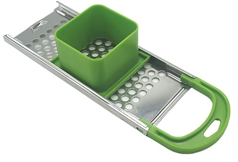 Edelstahl Spätzlehobel Schöpflöffel, Spätzlereibe, Spätzlesieb, Spätzlepresse, Reibe für selbstgemachte Spätzle und Knöpfle (Grün)