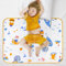 Aolso Töpfchentrainingsmatratze, Matratzenschoner Kinderbett, 70 * 90cm Bettschutz, Waschbare Bettunterlage Wasserdicht, Für Einzelbetten, Kinderbetten, Babybetten (Ozean)