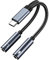 MMOBIEL USB-C auf 3.5mm Aux Audio Kopfhörer und Mikrofon Adapter 32 Bit Type-C auf Dual 3.5mm Klinke Aux Y Splitter Kopfhörer Mikrofon für iPhone 16 15, iPad, MacBook, Galaxy S24 S23 S22 S21, Pixel