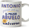 MUGFFINS Tazas Personalizadas para ABUELO - En Español - Mejor del universo_Abuelo - 11 oz / 330 ml - Regalo personalizable original y divertido