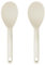 JS Gourmet 2 Pcs Silicone Rice Paddle, Heat Resistant Non-Stick Rice Spoon Spatula with Comfortable Handle for Cooking and Serving Mashed Potatoes, Scrambled Eggs, Sticky Bread Pudding - Cream