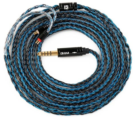 Yinyoo KBEAR 200cm 2pin IEM Cable,Componentes metálicos de aluminio anodizado,Auriculares en la oreja Cable con cable para KZ ZST/ AS10/ ES4/ ZS10/ AS06/ AS10/ ZST-X/EDX/Aria/Aria SE/KXXS