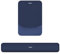MOSISO Handgelenkstütze für Mauspad&Tastatur Set, Rechteckig Ergonomisch Mauspad Rutschfest Basis Home/Büro Schmerzlinderung&Typing Kissen mit Neopren Cloth&Erhöht Gebogen Memory Schaum,Marineblau
