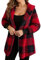 Manteau Femme Hiver Chaud Chic Vetement 2025 Long Oversize Rouge Carreaux Polaire Veste Sherpa Zippé Sweat à Capuche