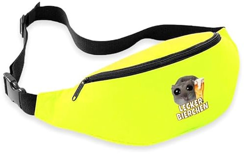 Lecker Bierchen - Bauchtasche - Bauchtasche | Malle | Party | Urlaub | lustige Sprüche | Festival | Umhängetasche | Gelb