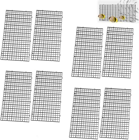 Docache 8 Stücke Aquarium Trennwand, Aquarium Tank Grid Trennung, Modulares Design für Regenwald-Aquarien-Gestaltung, einfach zusammenzusetzen (Schwarz-ohne Zubehör)