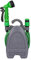 Kinzo Manguera de jardín flexible 10M - Incluye accesorios y soporte para manguera de jardín - Cabezal de pulverización con 7 posiciones de pulverización - Plástico - Verde/Gris