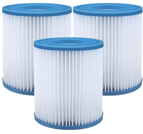 Cartuccia Per Pompe,Filtro Piscina,Cartucce Filtranti Per Piscina,Pool Filter Type A,Cartucce Pompa Piscina,Filtro Pompa Piscina Tipo 2,Per La Pulizia Della Piscina, Pompa Filtrante,3 Pezzi, Bianco