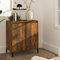Myheimly Sideboard mit 2 Türen Kommode Anrichte Schrank Beistellschrank Mehrzweckschrank Standschrank Bücherschrank 60x35x70cm Holzwerkstoff Räuchereiche