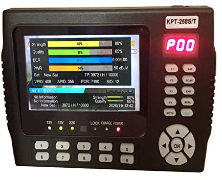 NGBFF Sat Finder, DVB-S2 DVB-T/T2 DVB-C Combo Digital Satellite Meter Finder H.265 Vs Kpt716ts Ws-6933 ST-5150 KPT-258ST S/T für Aufstellen Einer Satellitenschüssel