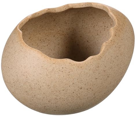 Housoutil Jumbo Easter Egg Shape Ceramic Bowl Bird's Nest Style Dark Blue Perfect for Appétizer Soup and Candy