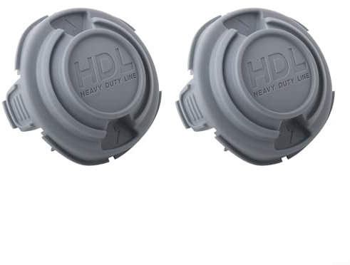 Lot de 2 capuchons de bobine gris pour coupe-bordures Black & Decker STC5433 STC5433PC 90588530, pièces de rechange en plastique stable, facile à installer