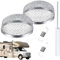 Rejilla de ventilación para autocaravana, acero inoxidable, 2 unidades, cubierta de escape para autocaravana, adecuada para ventanas de coche, tragaluces, aventuras familiares, baño, caravanas