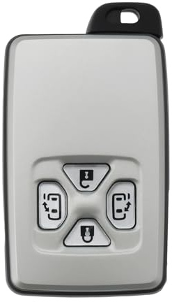 LT Easiyl 4 Button Remote Key Shell with Uncut Key Blade Compatible with Toyota Compatible with Estima Avalon, Silver