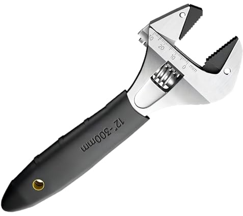 Genérico Llave Ajustable De Carraca 25 Centímetros - Llave Inglesa De Trinquete,Herramienta de Acero al Carbono para Mantenimiento de Automóvil Fontanería Reparación Doméstica Tubería