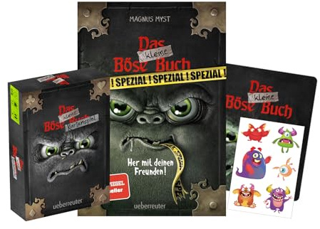 Das kleine Böse Buch SET: Spezial-Ausgabe + Das kleine Böse Kartenspiel + Monster-Sticker + Monster-Magazin – interaktives Lese- & Spielset für Kinder ab 8 Jahren