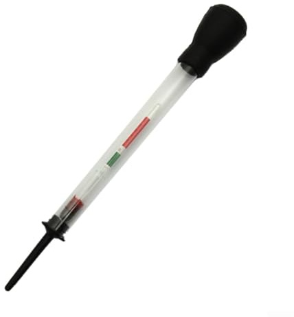 for battery Hydrometer 1.10-1.30 Specific Gravity Tester, High Accuracy Electrolyte Density Meter for Car for battery State Testing, Fluid Level Check Tool, Black Plastic 28cm