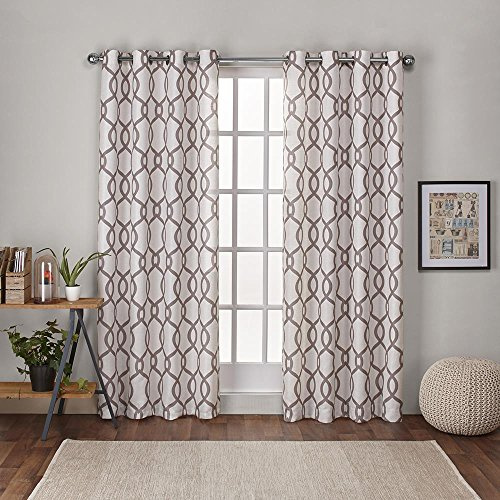 Exclusive Home Curtains EH7909-05 2-X84G Kochi Linen Blend Grommet Top Curtain Panel Pair, 54x84, Natural, 2 Piece