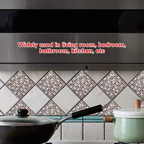 Tile & Sticker, Piastrelle Adesive con Motivo 3D in Gel a Mosaico, di Alta qualità, Accessorio Durevole di Accessori per Decorazioni Fai da Te, per Casa Camera da Letto Soggiorno Bagno(YJC0007)