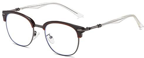 DUCO Gamer Brille Computerbrille Blaulicht Blendschutz Anti-Erschöpfung UV Schutzbrille für Smartphone Computer oder Fernseherbildschirm W009 (Brown)