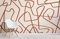 ZZXIAO Papier Peint 3D Abstrait Cool Doodle Terracotta et Beige Salle de séjour Chambre à coucher Salle de séjour Mural murale enfant-150cm×105cm