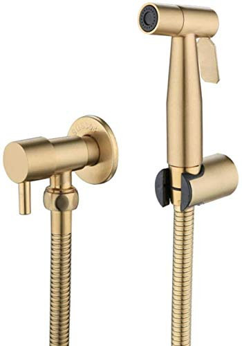 Bidet Wc Douchette Kit Douchette Wc Robinets De Bidet À Main Bidet Vaporisateur De Toilette À Main Ensemble De Douche En Acier Inoxydable Pour Couche-Culotte Bébé - Kit De Robinet En Or Brossé
