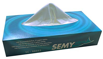 Kosmetiktücher Box Papiertaschentücher, 2-lagig, weiss - verschiedene Mengen (2 Boxen = 200 Tücher)