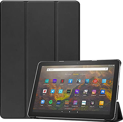 Lobwerk Hülle für Amazon Fire HD 10 / HD 10 Plus 11. Generation 2021 10.1 Zoll Smart Cover Etui mit Standfunktion und Auto Sleep/Wake Funktion Lila