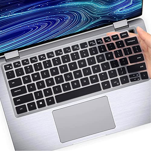 Keyboard Cover for Dell Latitude 3000 3340 (2023) 13.3, Dell Latitude 5320 5330 5340 5350 13.3 Dell Latitude 7320 7330 7340 7350 13.3 2-in-1 Keyboard Silicon Protective Skin Accessories -Black