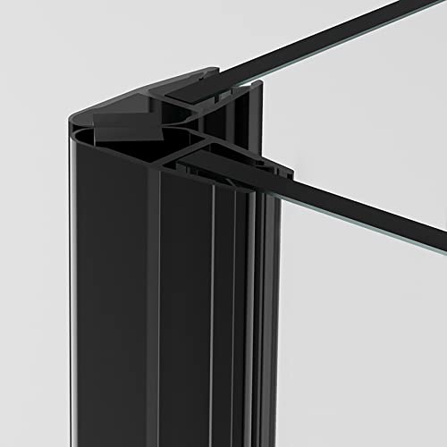 Magnetdichtung für Duschtüren Set schwarz I 180cm Magnetduschdichtung 90 Grad Eckdusche I Duschdichtung Magnet 6mm 7mm 8mm Glastür I Eckdusche Ersatzdichtung magnetisch