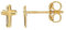 JC Trauringe Echt Gold Damen Ohrringe Ohrstecker Kreuz in 585 Gelbgold 1 Paar Kreuzohrringe Gold Schmuck 8234