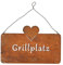 SIDCO Grillplatz Schild Rost Spruchtafel Gartendeko Wanddeko Garten Hänger Edelrost