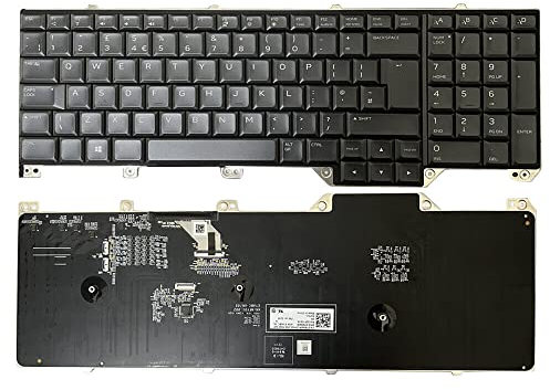 Gintai Keyboard Tastiera UK Layout per Dell Alien-ware 17 R5, Area 51M R1 07MW0R 7MW0R PK132F11A15 V183025AK1 NSK-EYABC Per Key RGB Color Keyboard Backlit Laptop