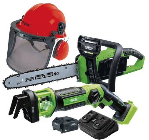 DRAPER 99763 - D20 Cordless Garden Saw Kit with Forestry Helmet
