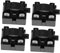 Baluue Refrigerator Compressor Start Relay Kit 4pcs Compressor Starter Insert Run Capacitor Easy to Install for Refrigerator