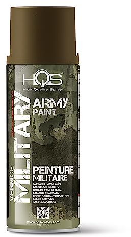 HQS High Quality Spray Bombe aérosol 400 ml de peinture Camouflage Army, Kaki Olive