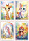 Dreamy Doodles® | Süße Tierwelt | 4er Poster Set | DIN A4 ohne Rahmen | Bilder Kinderzimmer | Premium Wandbild | Deko | Einhorn Giraffe Affe Katze | Babyzimmer Deko | Kindermotive Kinderbilder