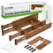 Ecowize Schubladentrenner (43-56 cm) - Bambus Schubladen Organizer, gefedert - Schubladentrenner Küche, Schlafzimmer, Badezimmer, Schlafzimmer, Schreib- und Basteltisch - (Walnut)