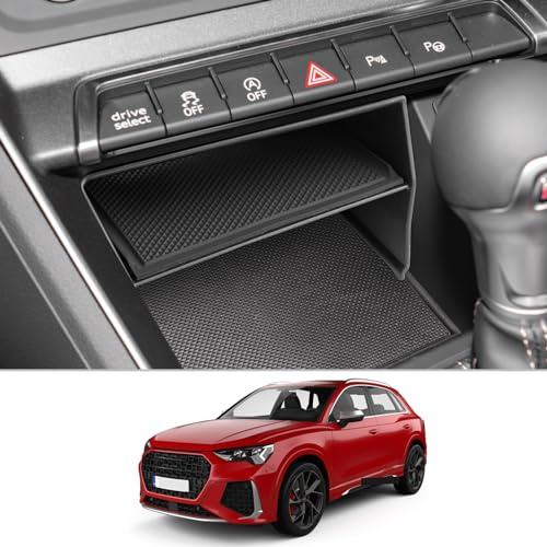 CDEFG Kompatibel mit Audi Q3 F3 2019-2022 2023 2024 Mittelkonsole Organizer Aufbewahrungsbox Q3 F3 Handschuhfach Unten die Mittelkonsole Q3 F3 mk2 Sportback 2024 Zubehör