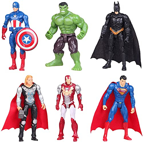 6PCS Anime Mini Figures, Anime Cake Toppers Cake Decoration, Mini Figures Set for Boys Girls Birthday Party Babay Showers Celebration Supplies