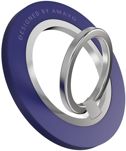 Amayo - Handy Ring Halterung für Magsafe, Handy Fingerhalter Griff Magnet Fingerhalterung Smartphone Ringhalterung Ständer für iPhone Serie 15 Pro Max, 14, 13, 12 Zubehör für Magsafe (Lila)