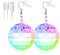 1 Paar Disco Ohrringe Discokugel Schmuck Led Schmuck Led Ohrringe Discokugel Ohrringe Disco Ohrringe Discokugel Schmuck Disco-Lichtkugel-Design Wiederaufladbar Led-Licht(Farbe)