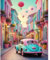 Yaostarart Paint by Numbers for Adults,Car Adult Paint by Numbers Canvas Kits,Streetscape Paint by Number Canvas,Number Painting Adults for Gifts Home Wall Decor 12x16inch