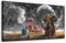 hyidecorart Interstellarer Elefant Wandbilder Wohnzimmer 59x119 cm XXL, Leinwand Bild lustige Tiere, Modern Wanddeko Aesthetic Schlafzimmer Badezimmer Büro Zimmer Esszimmer Flur Küche